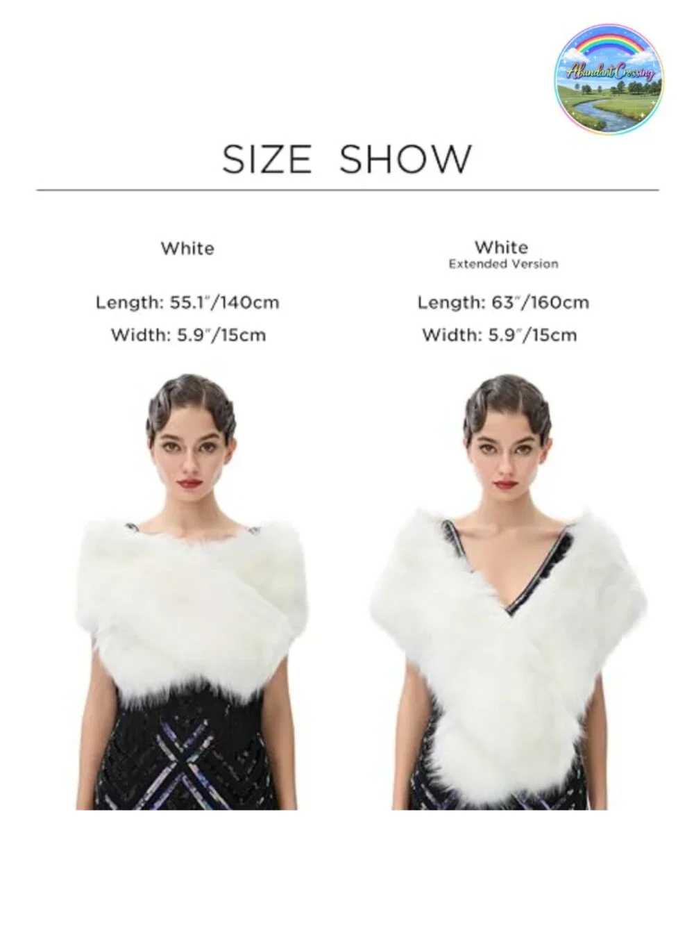 Faux Fur Shawl Wrap Evening Party Cover Up Wedding Bridal Stole